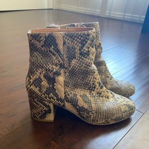 Urban Outfitters Snakeskin Booties